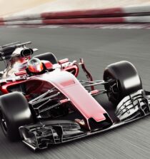 Race car on track