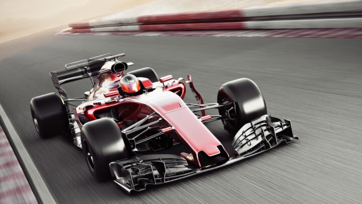 Race car on track