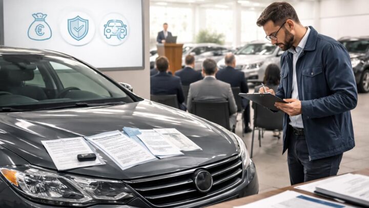 découvrez tout ce qu'il faut savoir sur les enchères de véhicules d'occasion : frais, garanties, contrôles techniques et documents obligatoires pour acheter en toute sécurité.