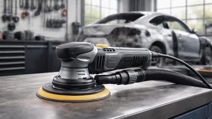 découvrez notre ponceuse électrique pour carrosserie de véhicules, une alternative efficace et pratique à l’air comprimé pour des finitions parfaites et un gain de temps assuré.