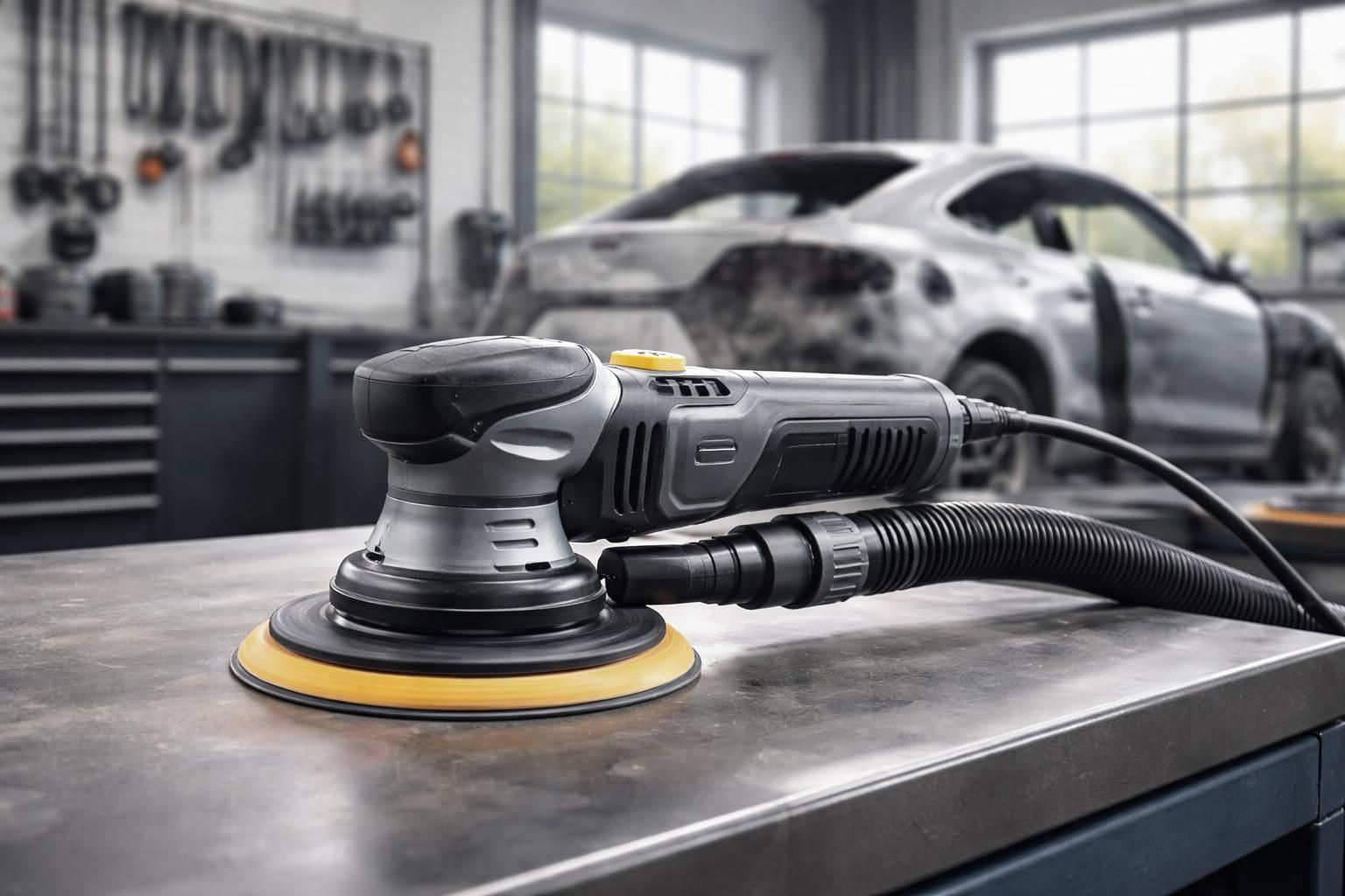 découvrez notre ponceuse électrique pour carrosserie de véhicules, une alternative efficace et pratique à l’air comprimé pour des finitions parfaites et un gain de temps assuré.